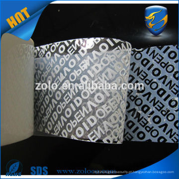 Shenzhen ZOLO private label custom logo segurança vazio fita